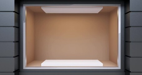Wall Mural - 4k. empty storefront