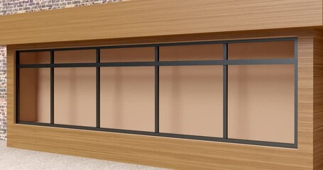 Wall Mural - 4k. empty storefront. brick wall on brick wall background
