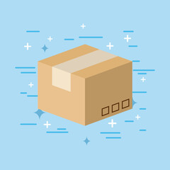 Wall Mural - box flat image icon vector illustration design graphic