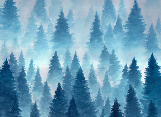 Plakat panorama wzgórze alaska widok