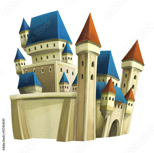 cartoon castle on white background - for different usage Stock 일러스트레이션 | Adobe Stock