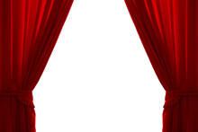 Isolated Red Curtain