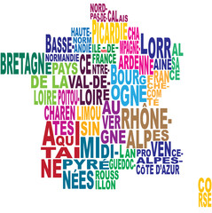 France state map word cloud