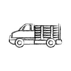 Canvas Print - Cargo suv vehicle icon vector illustration graphic design