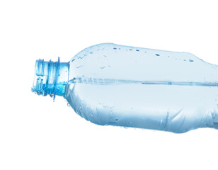 Wall Mural - Plastic bottle with water on white background