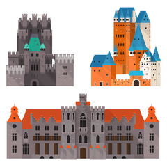 Wall Mural - Medieval castle or citadel, fort medieval palace