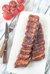 Canvas Print - Grilled pork ribs