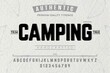 Font.Alphabet.Script.Typeface.Label. Camping typeface.For labels and different type designs