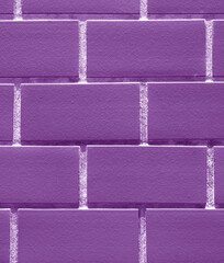 Closed up Bricks Wall in Purple Color, Vertical Image for Background, Texture, Pattern  