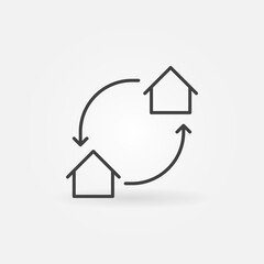 Poster - house exchange icon