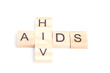 © joloei - HIV and AIDS word on square tile concept isolated on white background
