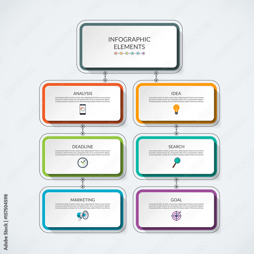 Infographic process chart. Modern minimalistic vector template that can ...