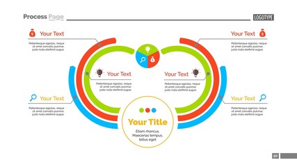 Six Arc Process Chart Slide Template