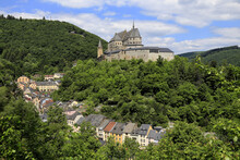 Vianden Castle Above The Town Of Vianden On Our River, Canton Of Vianden, Grand Duchy Of Luxembourg