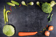 vegetables fresh with backboard 