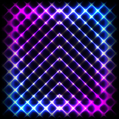 Aufkleber - Colorful neon diagonal background, vector abstract illustration.