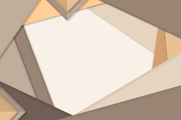 Poster - abstract background. brown and white background. triangle background.