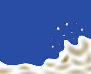 Wall Mural - Milk or yogurt wave vector