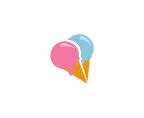 Canvas Print - Ice cream logo