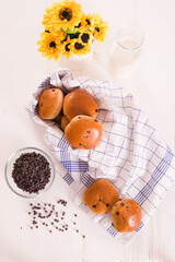 Wall Mural - Chocolate chip brioche. 