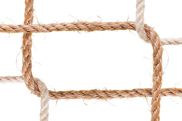 Wall Mural - Rough ropes connected as frame