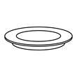 outline plate dish empty round icon vector illustration