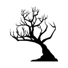 Wall Mural - Dry tree silhouette icon vector illustration graphic design