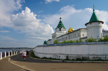 KOSTROMA, RUSSIA - July, 2016: Ipatyevsky Monastery in summer day