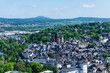 Wetzlar Panorama Stadtlandschaft von oben bei blauen himmel wolke wolken