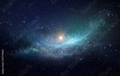 Cuadros en Lienzo Star field and nebula in outer space