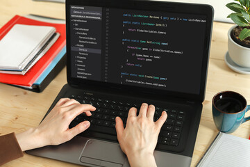 coding code program programming developer compute web development coder work design software closeup