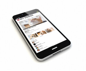 Canvas Print - smartphone video mobile cat videos