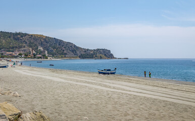 Sticker - Mediterranean beach of Ionian Sea - Bova Marina, Calabria, Italy