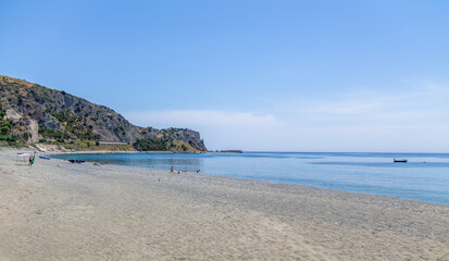 Canvas Print - Mediterranean beach of Ionian Sea - Bova Marina, Calabria, Italy