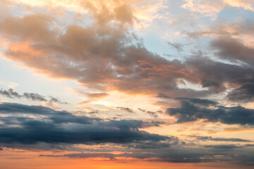 Wall Mural - Beutyful dramatic sunset sky