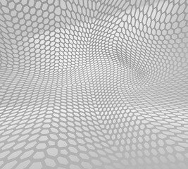 Poster - 3d rendering Curved abstract on white background, illustration