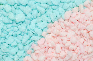 Blue and pink pastel stone gravel texture background