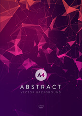 Aufkleber - 3d abstract mesh background with circles, lines and triangular shapes design layout for your busines