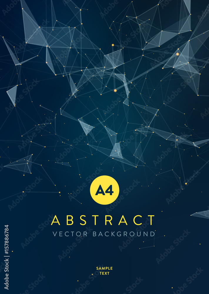 3D Abstract Mesh Background with Circles, Lines and triangular Shapes ...