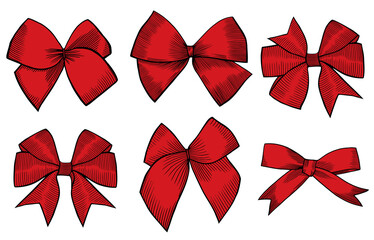 Sticker - Ribbon Hand drawn set