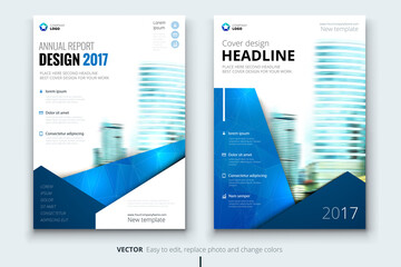 Wall Mural - Corporate business annual report cover, brochure or flyer design. Leaflet presentation. Catalog with Abstract geometric background. Modern publication poster magazine, layout, template.