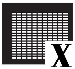 Wall Mural - excel icon on white background. excel sign.