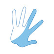© Jemastock - hand showing five fingers, high five sign gesture vector illustration