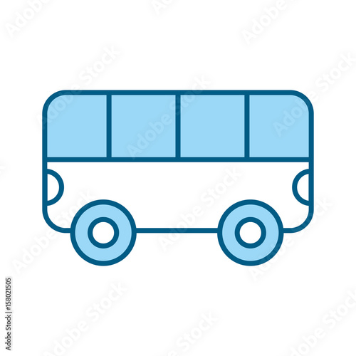 cute blue bus cartoon vector graphic design vector de Stock | Adobe Stock