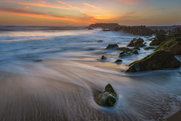 Wall Mural - Pescadero Beach Sunset California