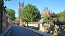 View Of The South Part Of The Cathedral From The Gallery Street In Ely, Cambridgeshire, Norfolk, UK