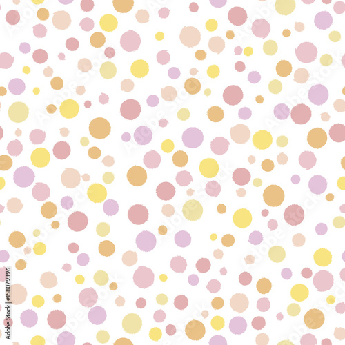 ドット 水玉 ランダム 背景 シームレスパターン Seamless Random Polka Dots Stock ベクター Adobe Stock