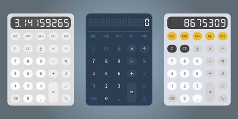 Poster - calculator design vector illustration template