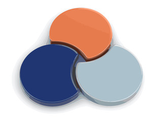 Poster - Circular Graph. Image with clipping path