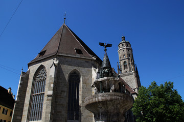 Poster - Der Kriegerbrunnen in Nördlingen